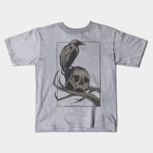 crow skul Kids T-Shirt